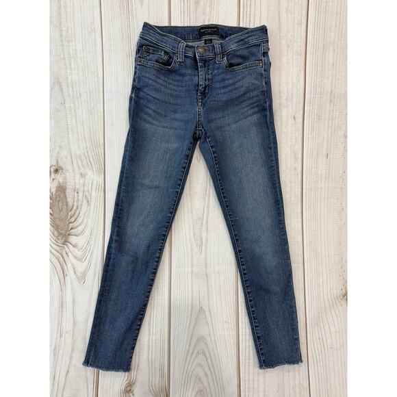 Banana Republic Women's Capri Jeans Medium Wash Petite 25/0 Stretch Denim Mid - Picture 1 of 8